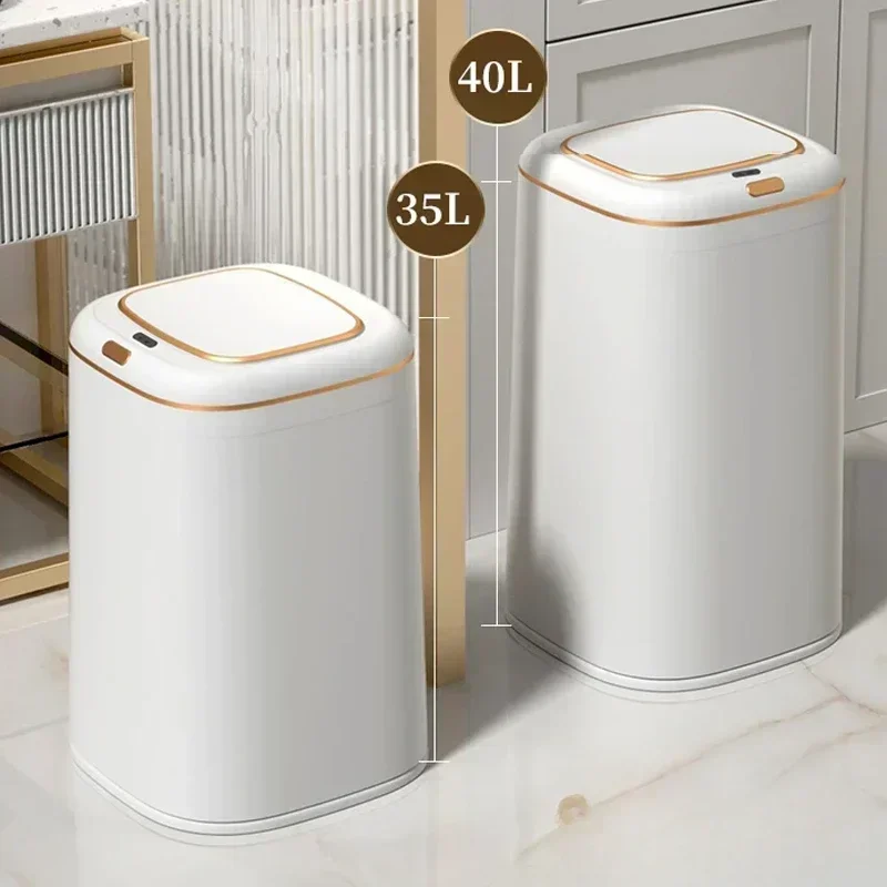 Home Bathroom Trash Can - 20/35/40L Intelligente Pattumiera di Grande Capacità