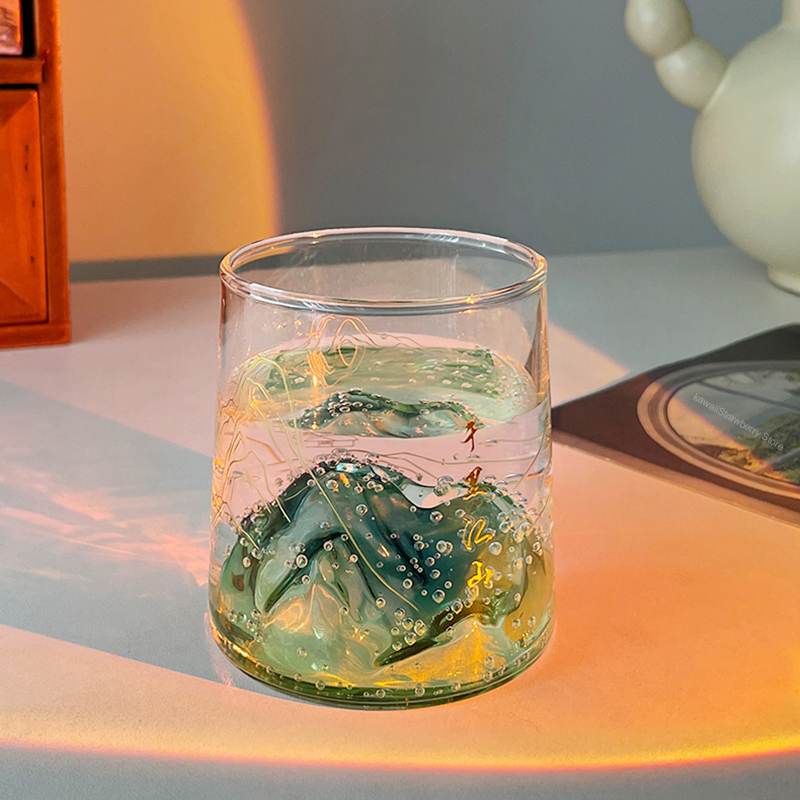 Yamazaki Home Bathroom Storage - Tazza di vetro creativa da 250ml