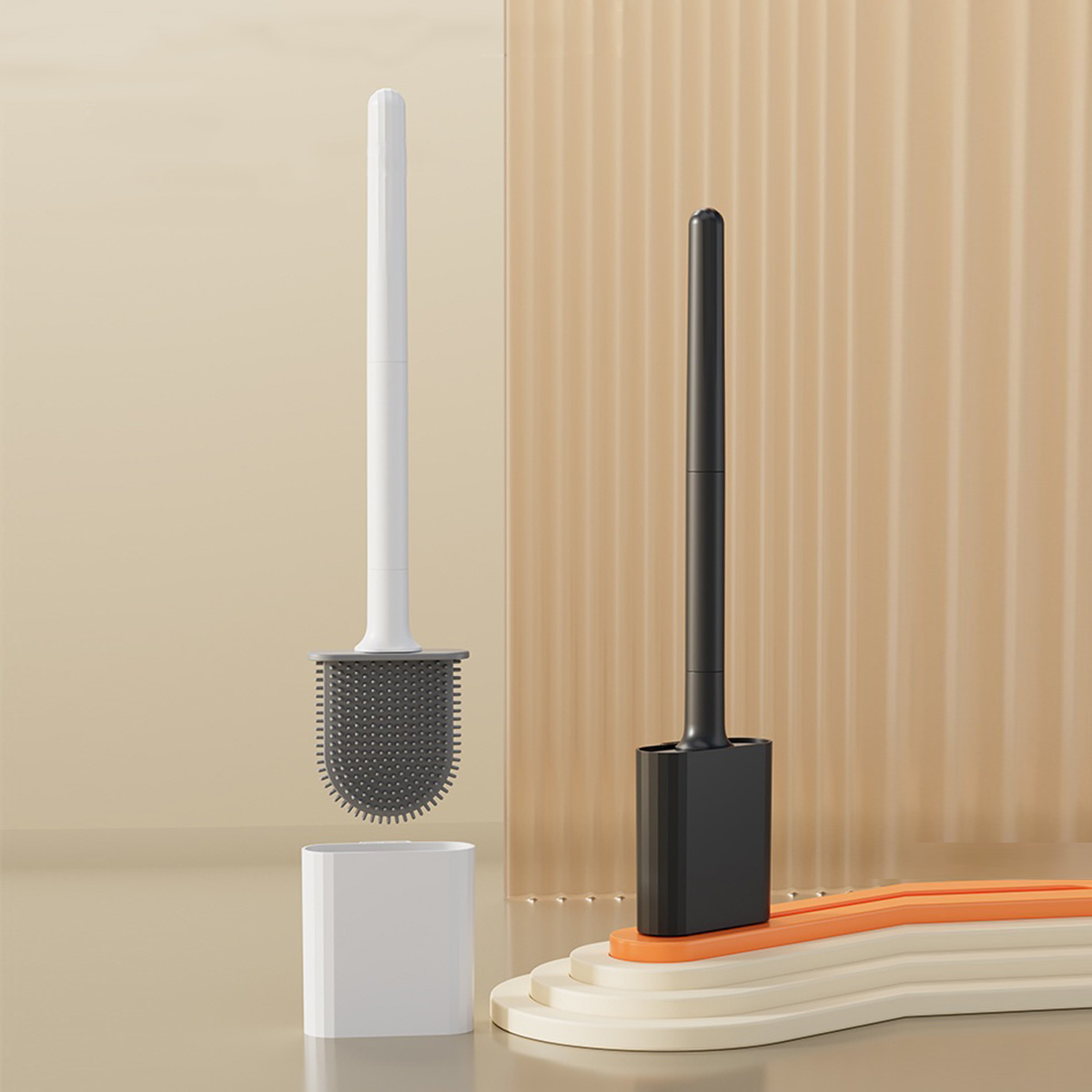 Toilet Brush Holder - 1 mini set di scopini per
