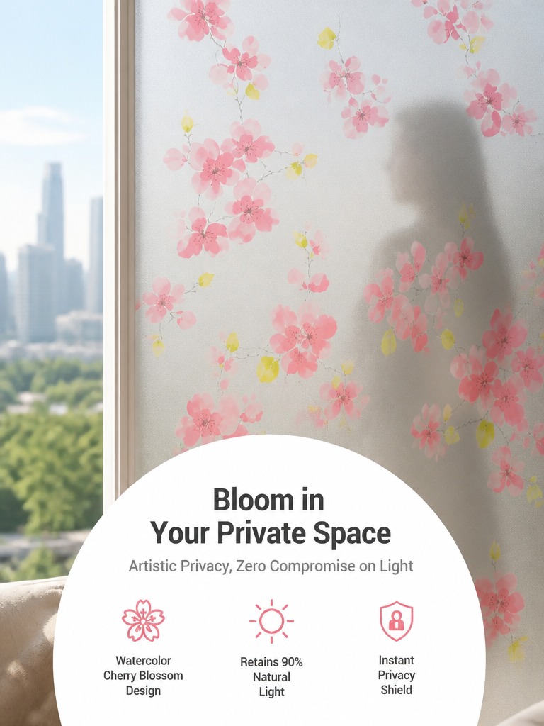 Home Bathroom Glass - Pellicola per Finestre Satinata per Privacy,