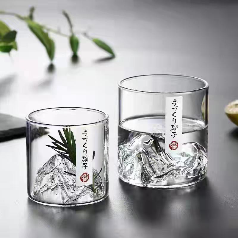 Yamazaki Home Bathroom Storage - Fuji Mountain Glass Cup Tazza da