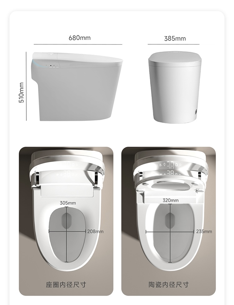 Home And Bathroom - WC Smart con Scarico Automatico, Igiene