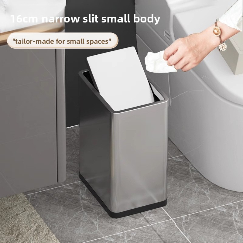 Home Bathroom Trash Can - Elegante Cestino per Rifiuti da Bagno,