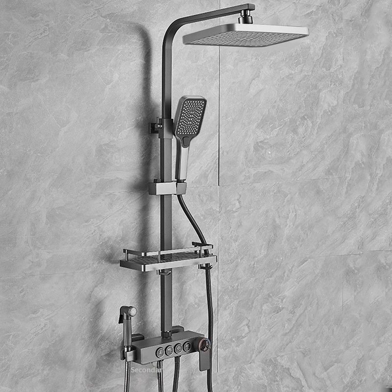 Home And Bathroom - Set Doccia in Acciaio Inossidabile Anticalcare