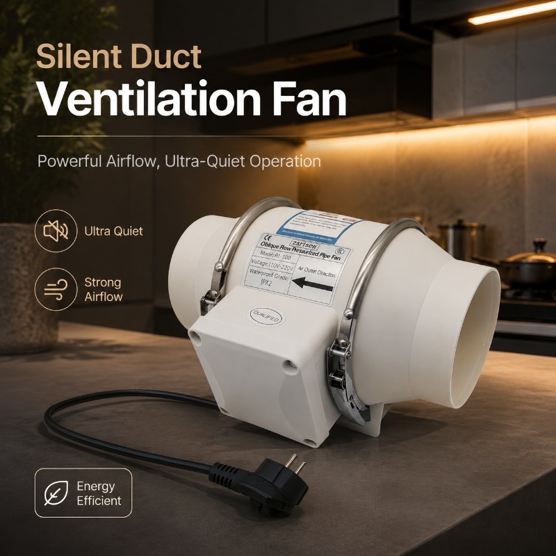 Home Bathroom Extractor Fan - Ventilatore Estrattore d'Aria Silenzioso da 220V