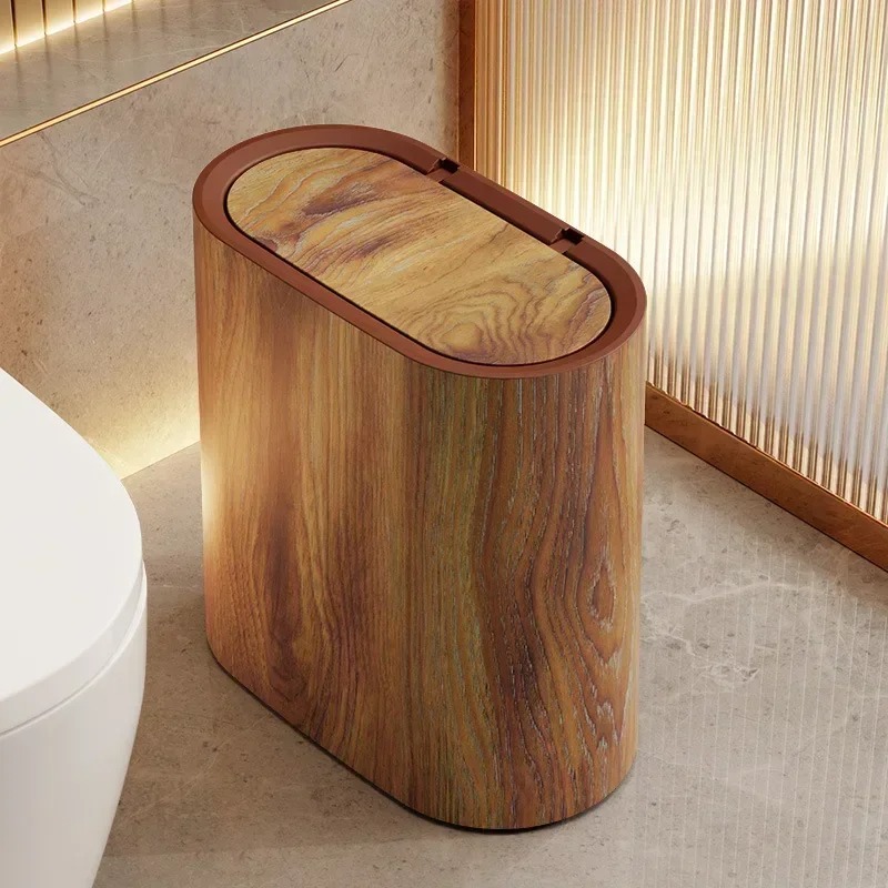 Home Bathroom Trash Can - Cestino per rifiuti a pressione con