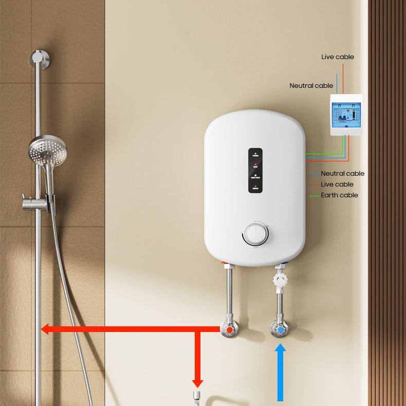 Home Bathroom Geyser - Scaldabagno Elettrico Istantaneo Mini Senza Serbatoio