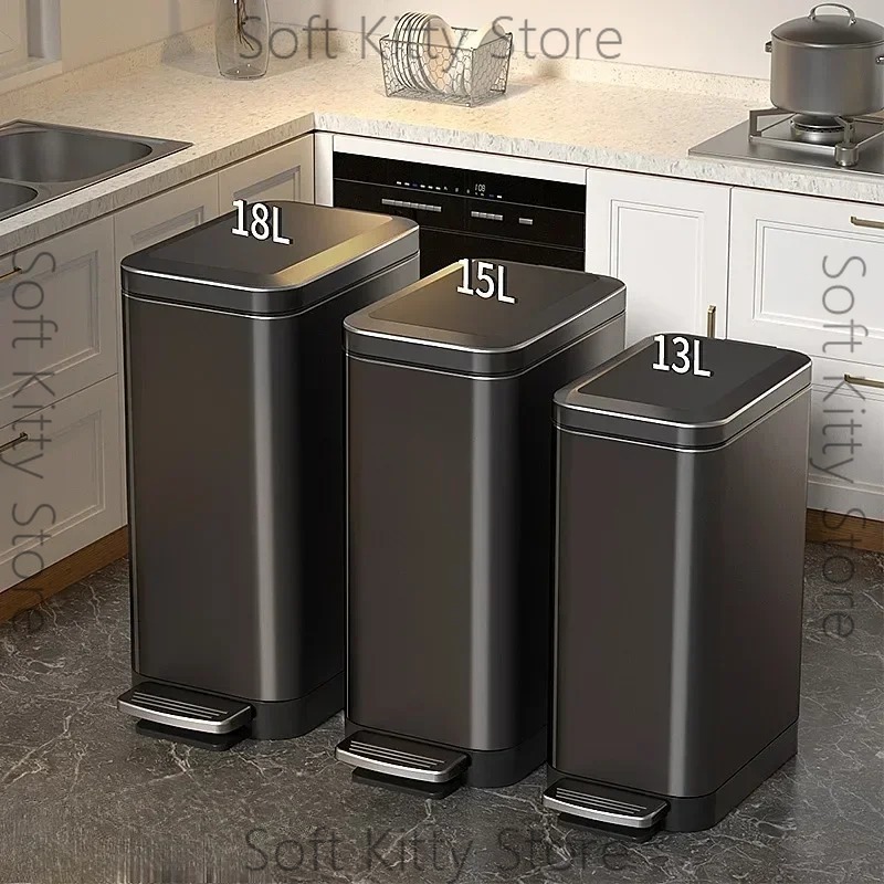 Home Bathroom Trash Can - Cestino per Rifiuti con Pedale e