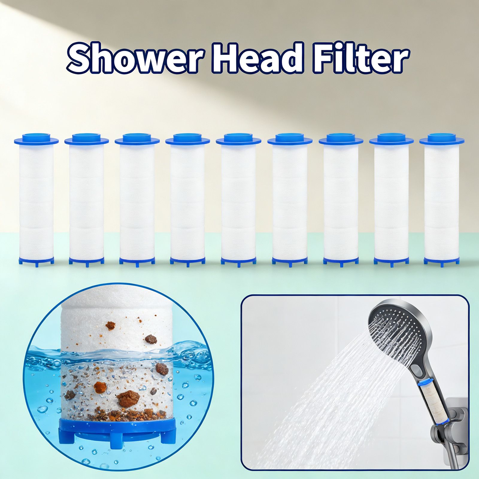 Home Bathroom Water Filter - Cartuccia filtrante di ricambio per doccia