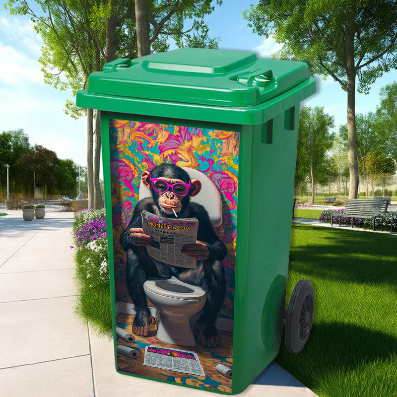 Home Bathroom Trash Can - 1 divertente adesivo per cestino dei
