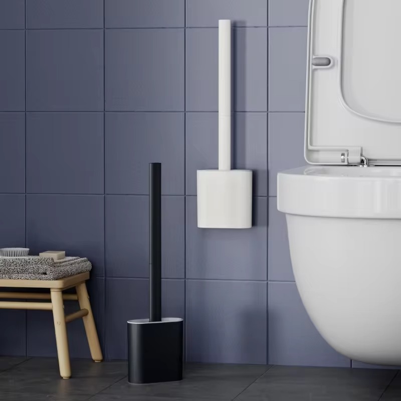Toilet Brush Holder - 1PC spazzola per WC nera montata