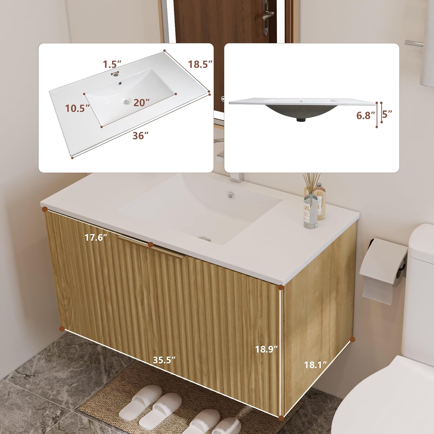 Mobile bagno moderno sospeso c - Home Bathroom Cabinets recensione e prezzo
