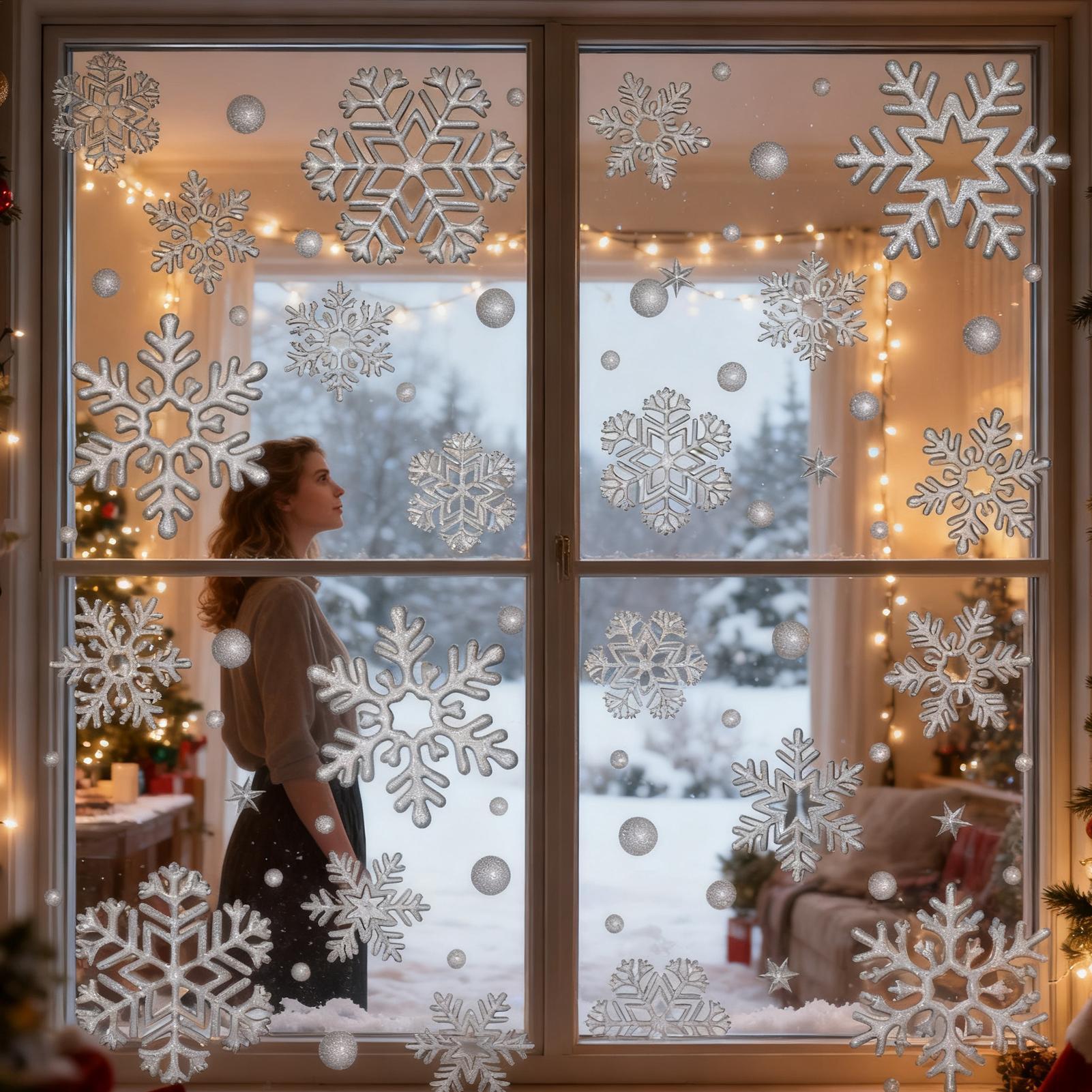 Adesivi per finestre natalizie - Home Bathroom Glass recensione e prezzo