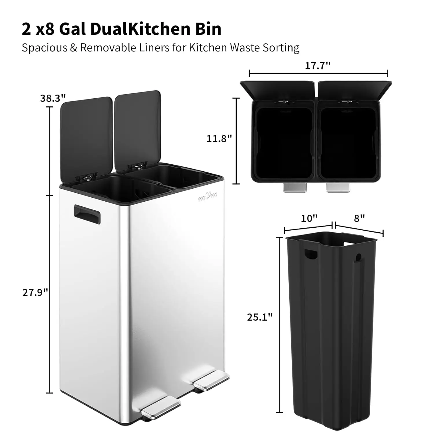 Bidone della Spazzatura in Acc - Home Bathroom Trash Can recensione e prezzo
