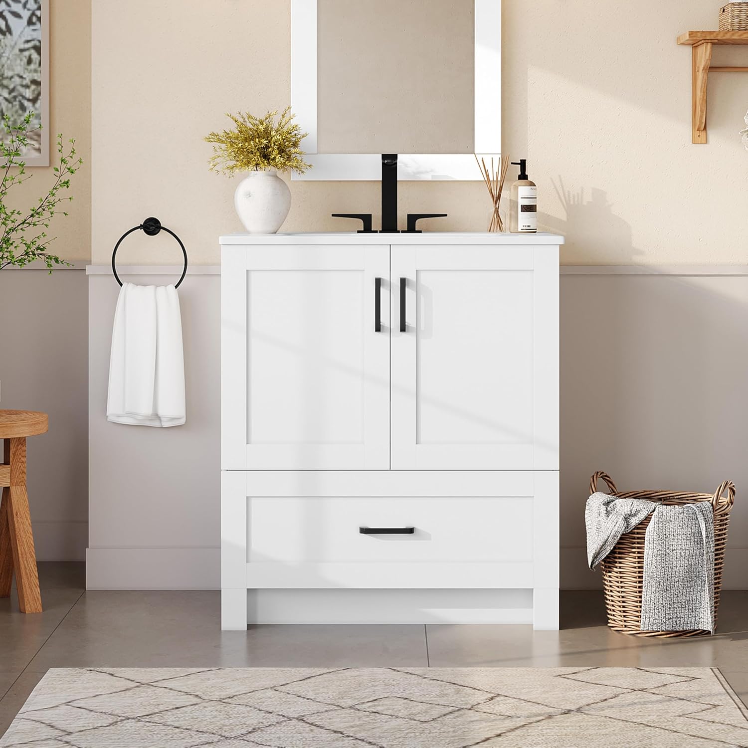 Mobile bagno da 30 pollici con - Home Bathroom Cabinets recensione e prezzo