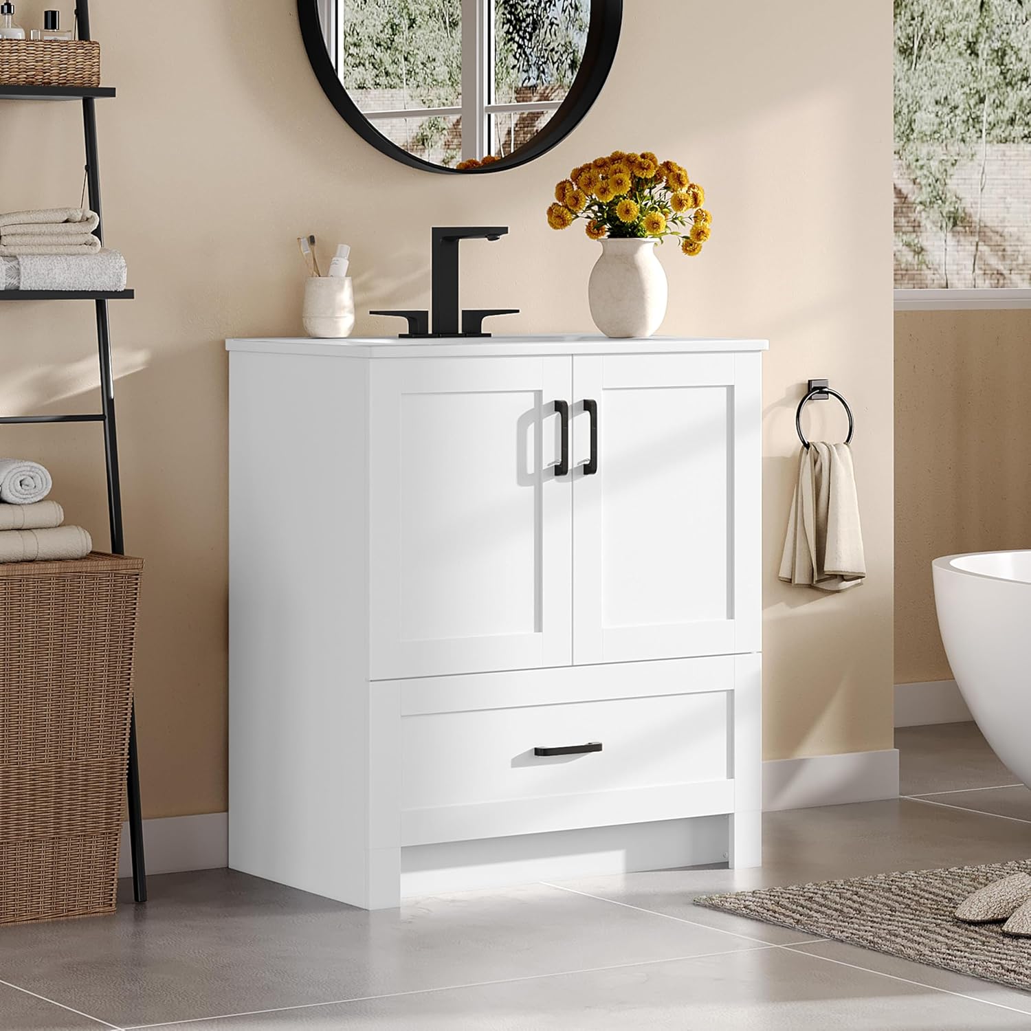 Mobile bagno da 30 pollici con - Home Bathroom Cabinets recensione e prezzo