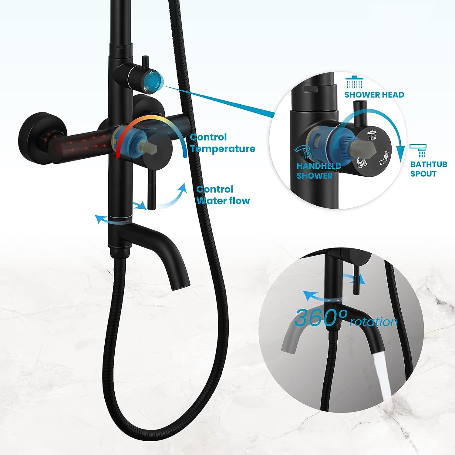 Set di rubinetti per doccia KE - Home Bathroom Faucets recensione e prezzo