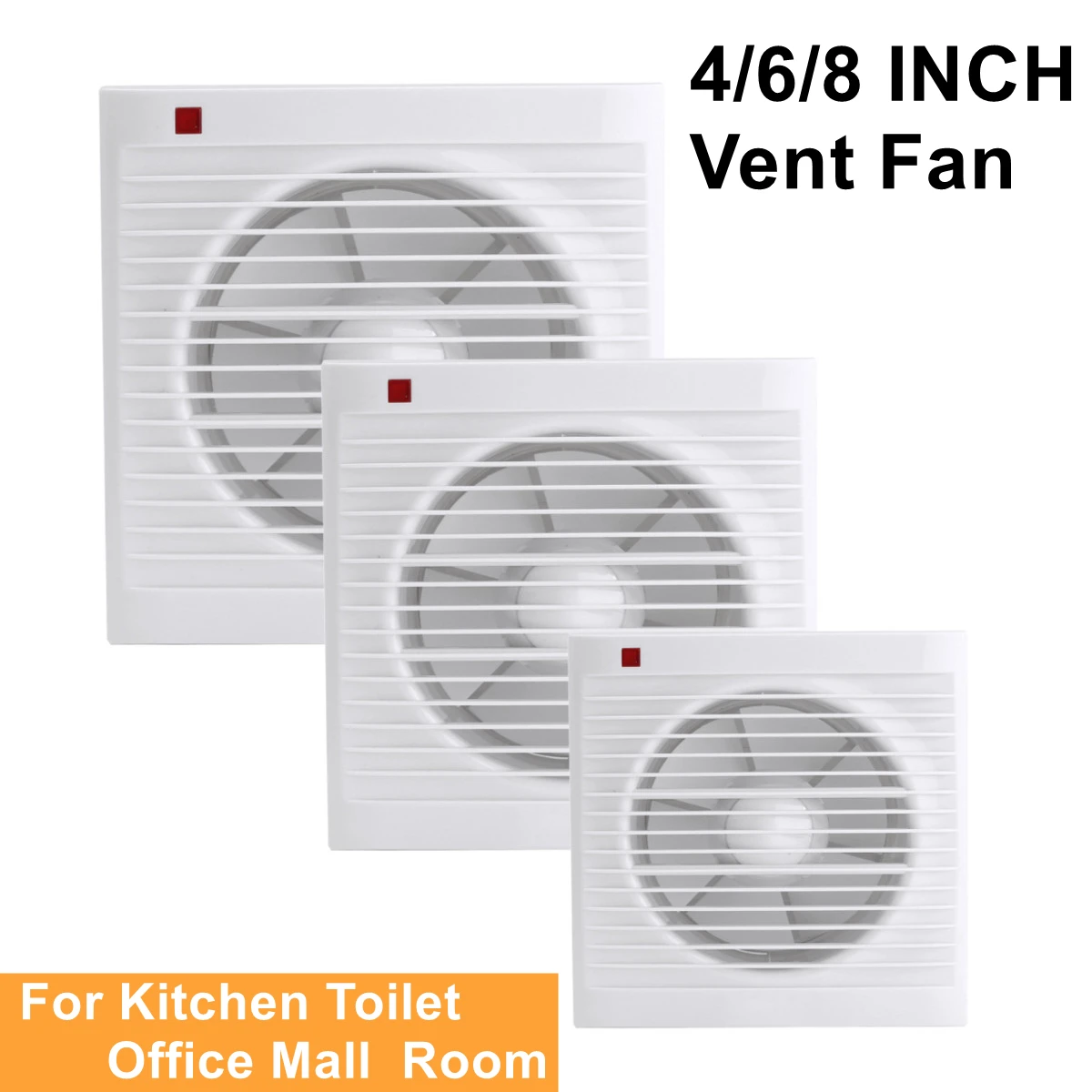 4 pollici 6 pollici 8 pollici  - Home Bathroom Extractor Fan recensione e prezzo