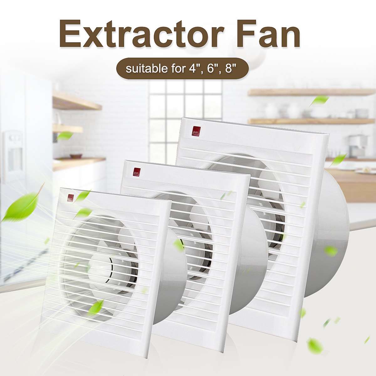 4 pollici 6 pollici 8 pollici  - Home Bathroom Extractor Fan recensione e prezzo
